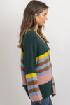 KAZIA GREEN STRIPE CARDIGAN