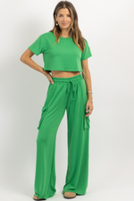 BUTTER SOFT KELLY GREEN CARGO SET