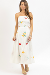 KIARA EMBROIDERED MIDI DRESS