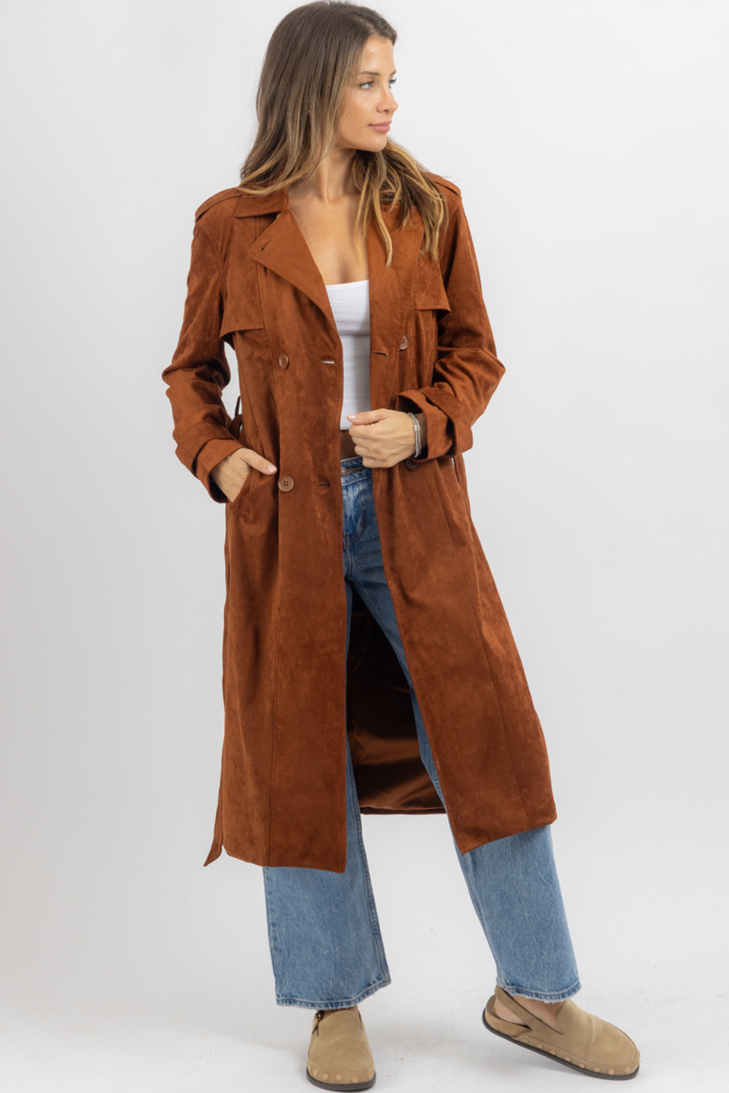 LANA SUEDE TRENCH COAT