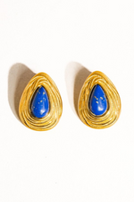 LAPIS LAZULI DROPLET EARRING