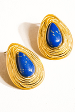 LAPIS LAZULI DROPLET EARRING