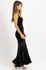 LAYNE BLACK KNIT MAXI DRESS