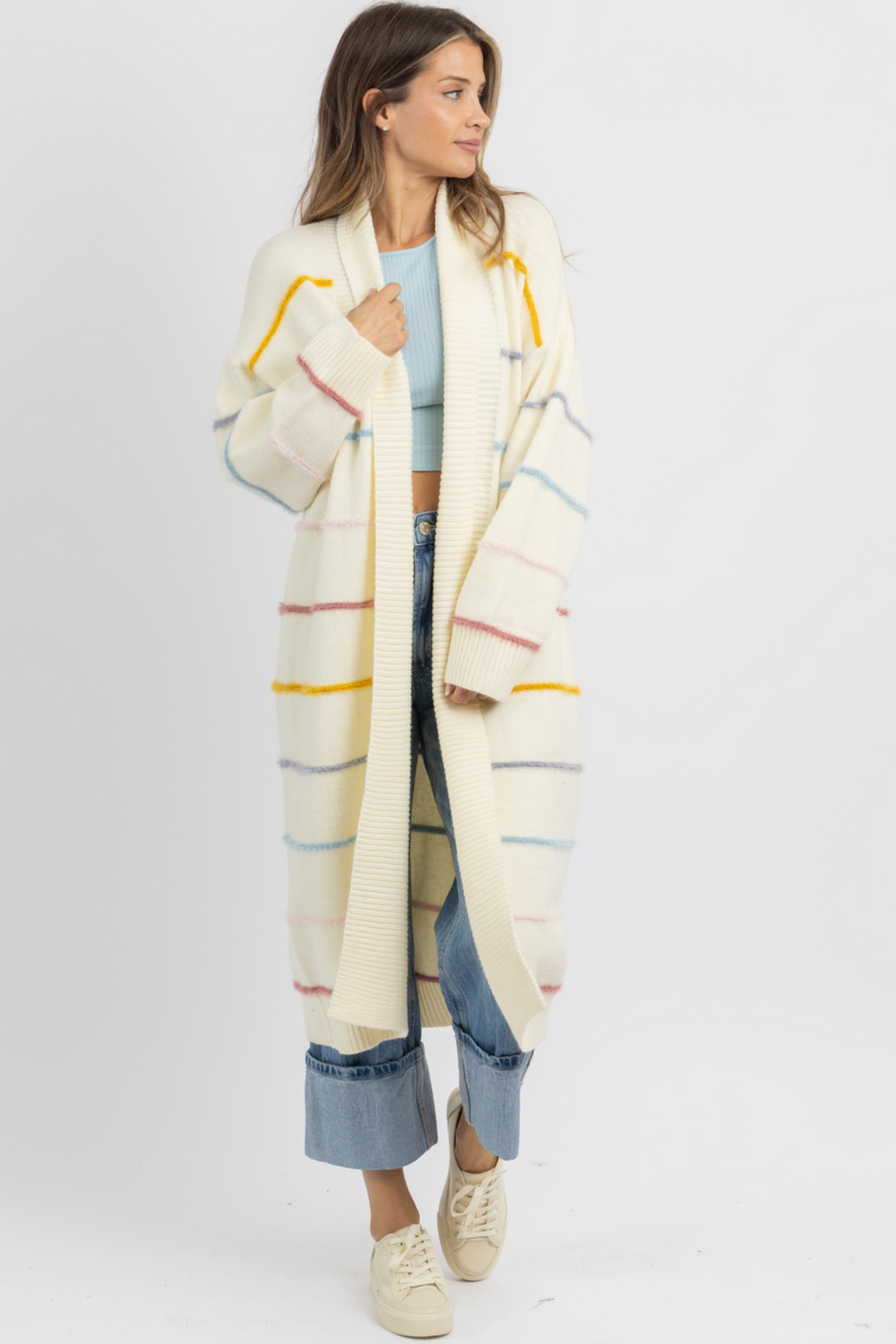 LELE MULTICOLOR KNIT CARDIGAN