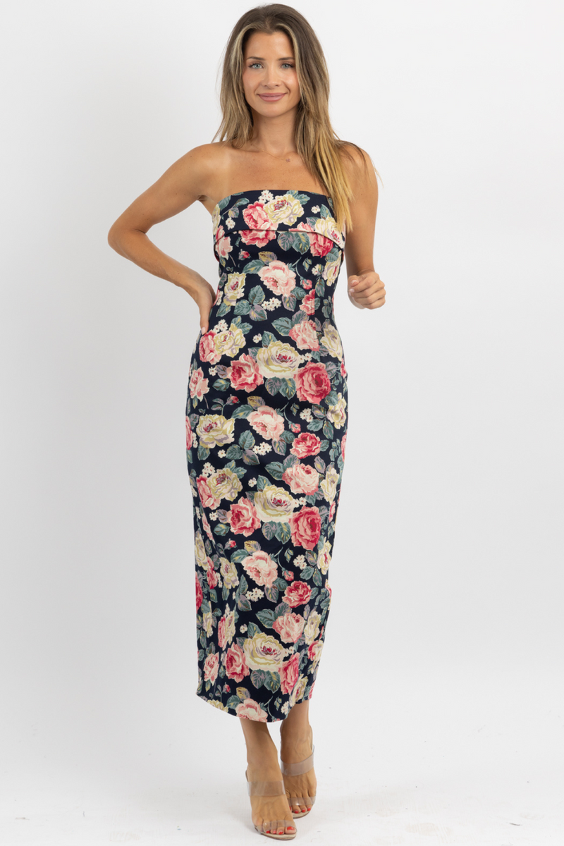JANE VINTAGE FLORAL MIDI DRESS