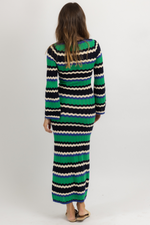 LEO GREEN KNIT MAXI DRESS