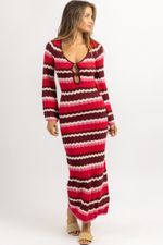 LEO PINK KNIT MAXI DRESS