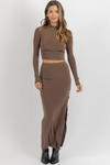 LEXIE BROWN SKIRT SET