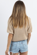 LOTTIE STONE COLLARED KNIT TOP *BACK IN STOCK*