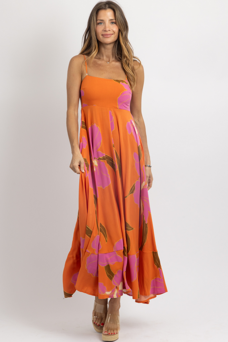 APRICOT LOTUS MAXI DRESS *BACK IN STOCK*