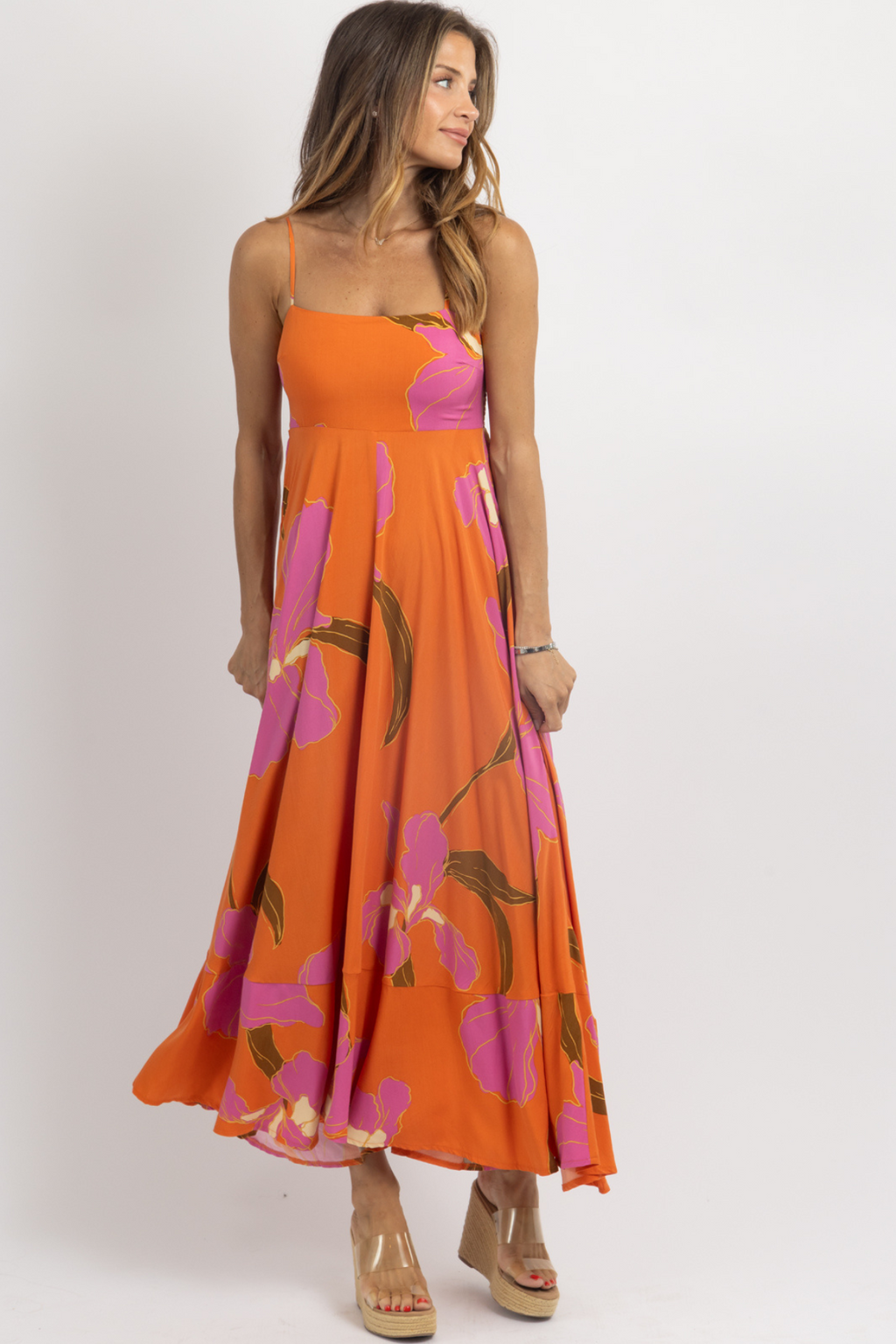 APRICOT LOTUS MAXI DRESS *BACK IN STOCK*