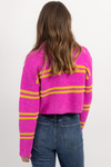 LOUIS FUCHSIA COLLARED SWEATER