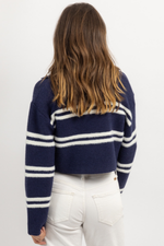 LOUIS NAVY COLLARED SWEATER