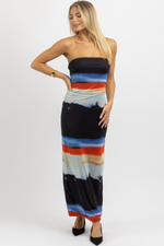 LYDIA MULTIPRINT MAXI DRESS