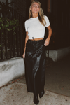 MACK LEATHER CARGO SKIRT