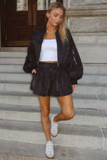 MALIBU BLACK BOMBER + SHORT SET