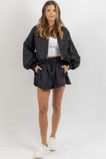 MALIBU BLACK BOMBER + SHORT SET