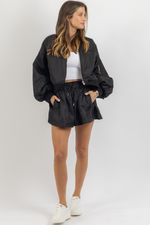 MALIBU BLACK BOMBER + SHORT SET