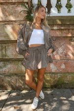 MALIBU OLIVE BOMBER + SHORT SET