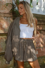 MALIBU OLIVE BOMBER + SHORT SET