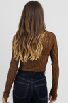 MALIYAH BROWN LACE TOP