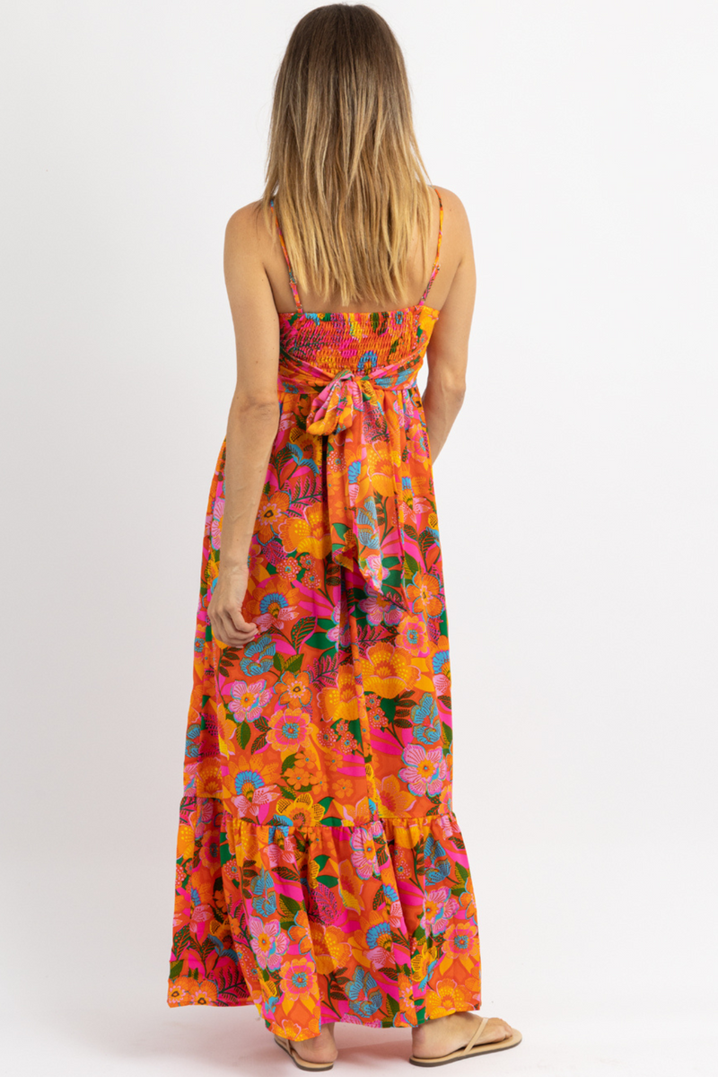 MALLORCA MULTI-FLORAL MAXI DRESS