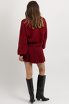 MANHATTAN RED SWEATER SKIRT SET