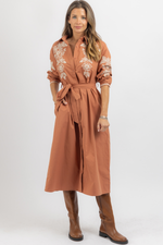 MARGO AMBER EMBROIDERED DRESS