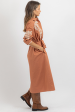 MARGO AMBER EMBROIDERED DRESS