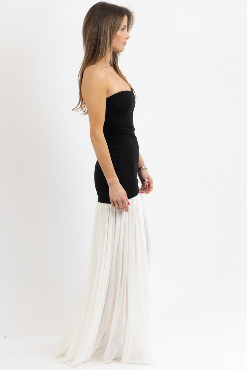 MARIELLA B+W MAXI DRESS