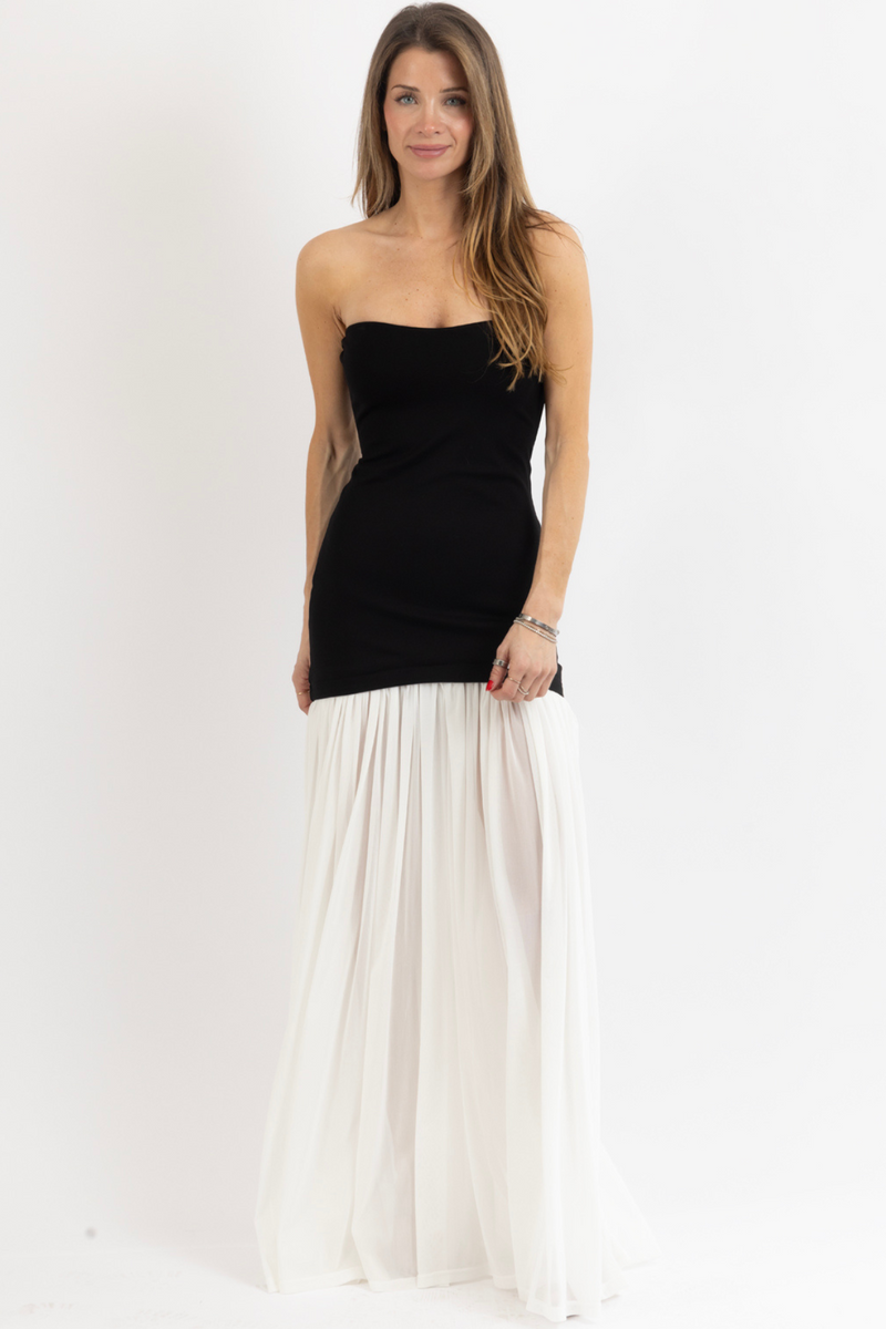 MARIELLA B+W MAXI DRESS