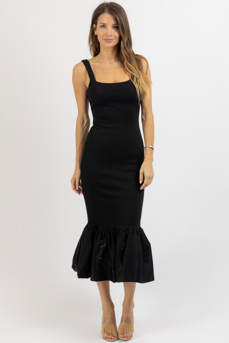 ANNELISE MIXED MEDIA DRESS