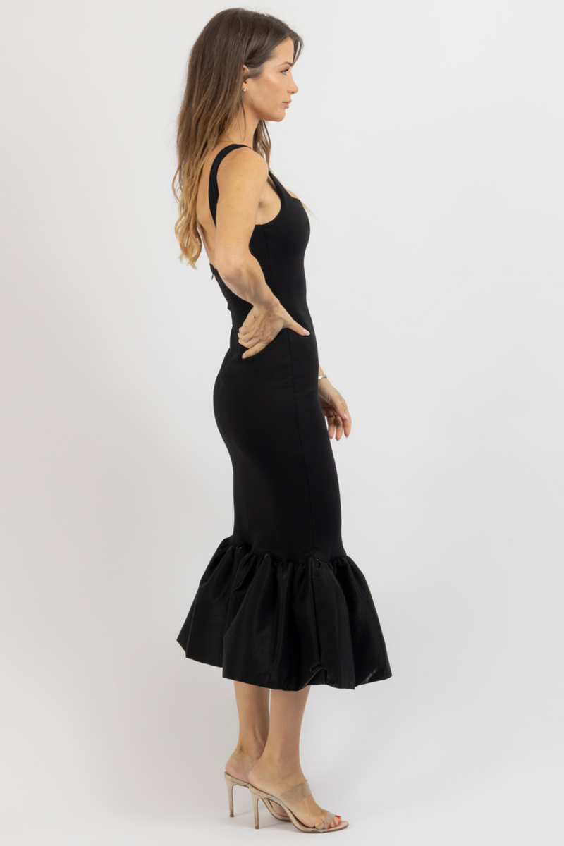 ANNELISE MIXED MEDIA DRESS