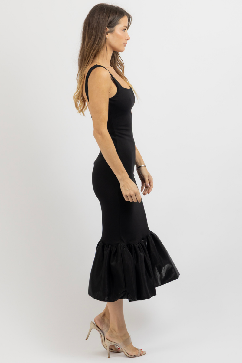 ANNELISE MIXED MEDIA DRESS