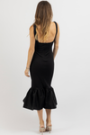 ANNELISE MIXED MEDIA DRESS