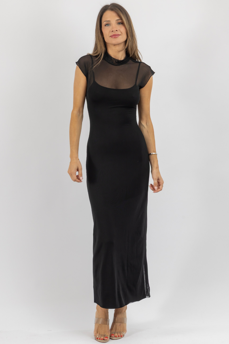 MAYA MESH MAXI DRESS