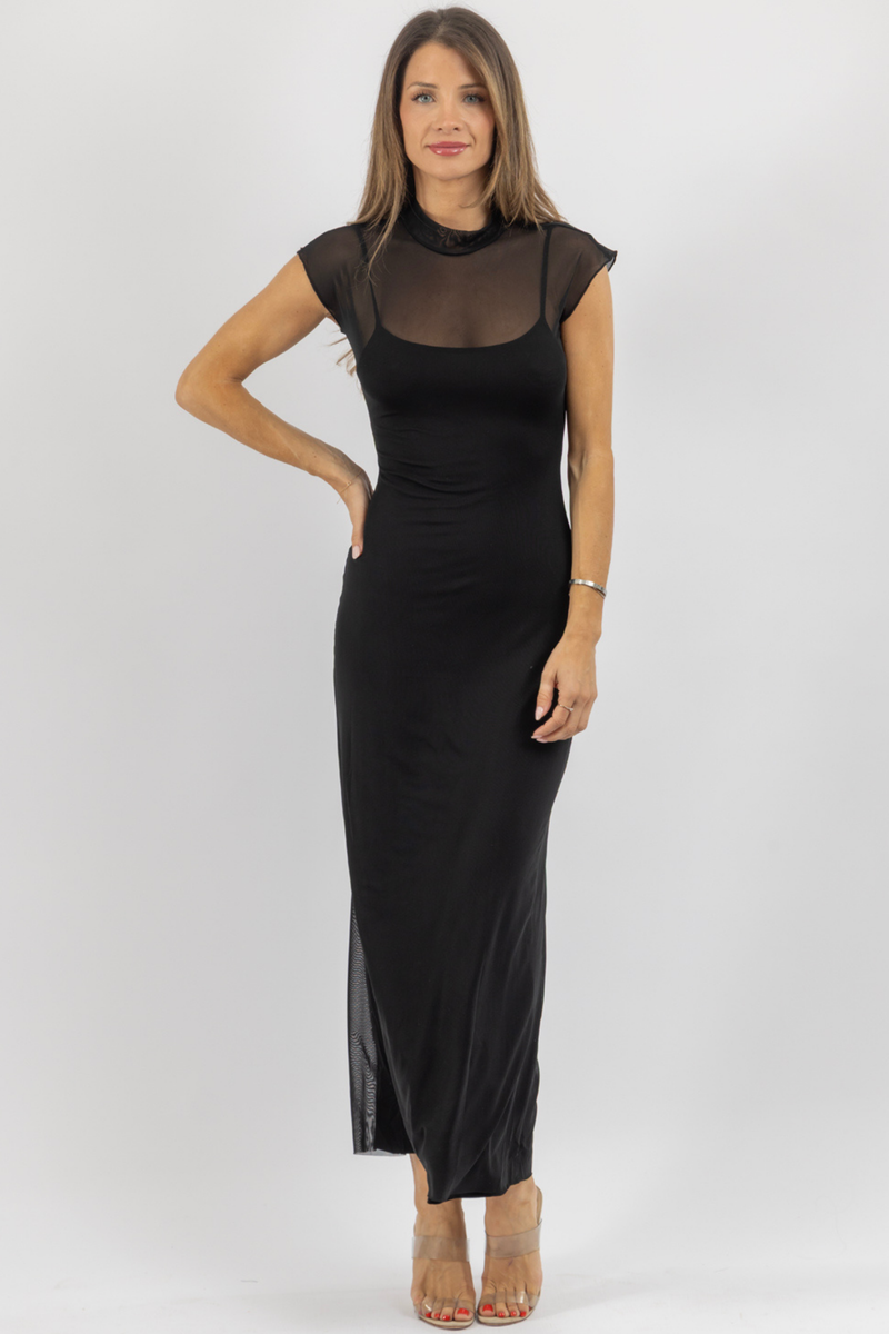 MAYA MESH MAXI DRESS