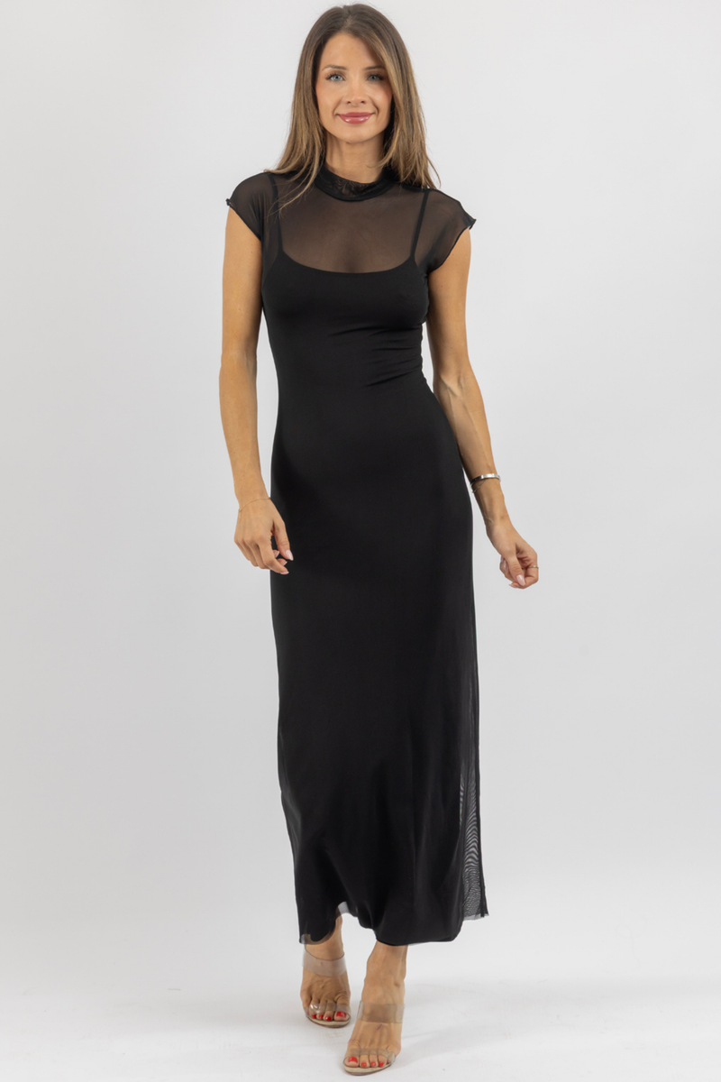MAYA MESH MAXI DRESS