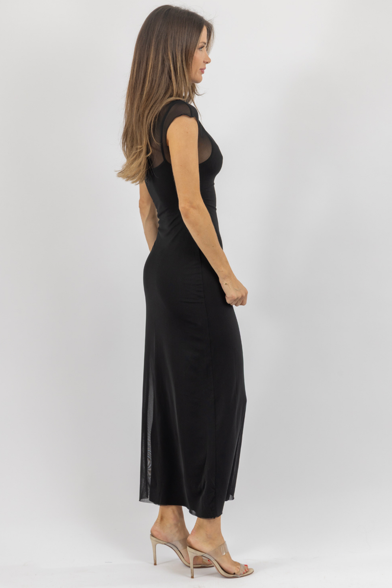 MAYA MESH MAXI DRESS