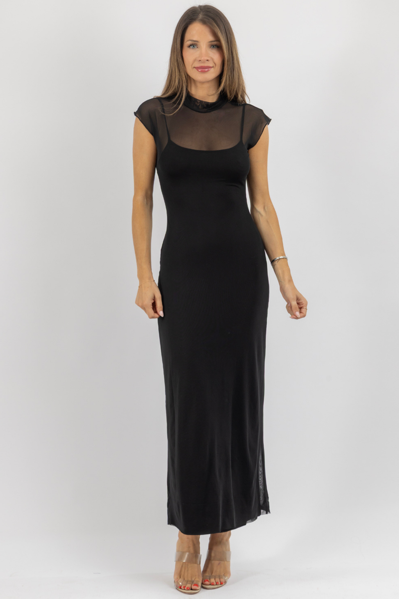 MAYA MESH MAXI DRESS