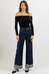 MIDNIGHT OFF SHOULDER BODYSUIT