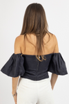 MIDNIGHT STATEMENT SLEEVE TOP