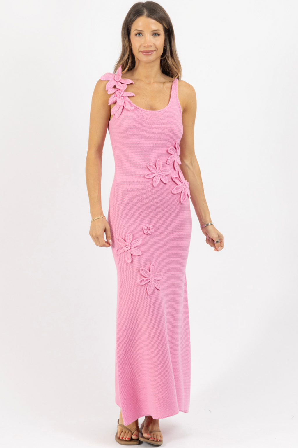 MISHA PINK KNIT DRESS