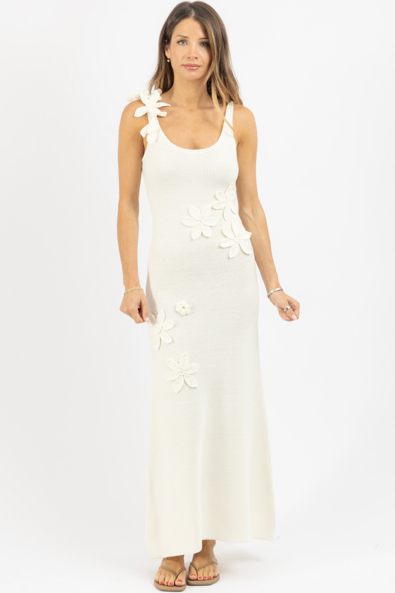 MISHA CREAM KNIT DRESS
