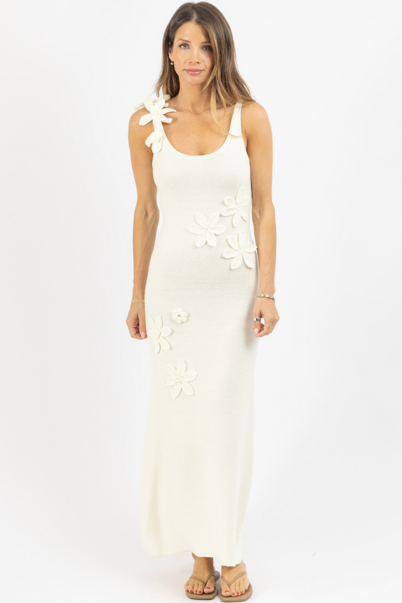 MISHA CREAM KNIT DRESS