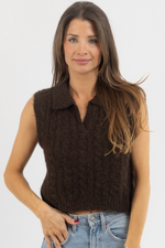 MOCHA SWEATER VEST