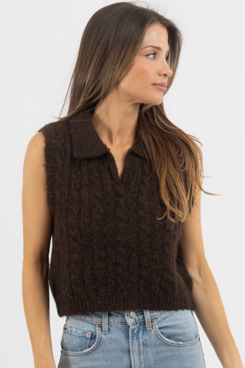 MOCHA SWEATER VEST