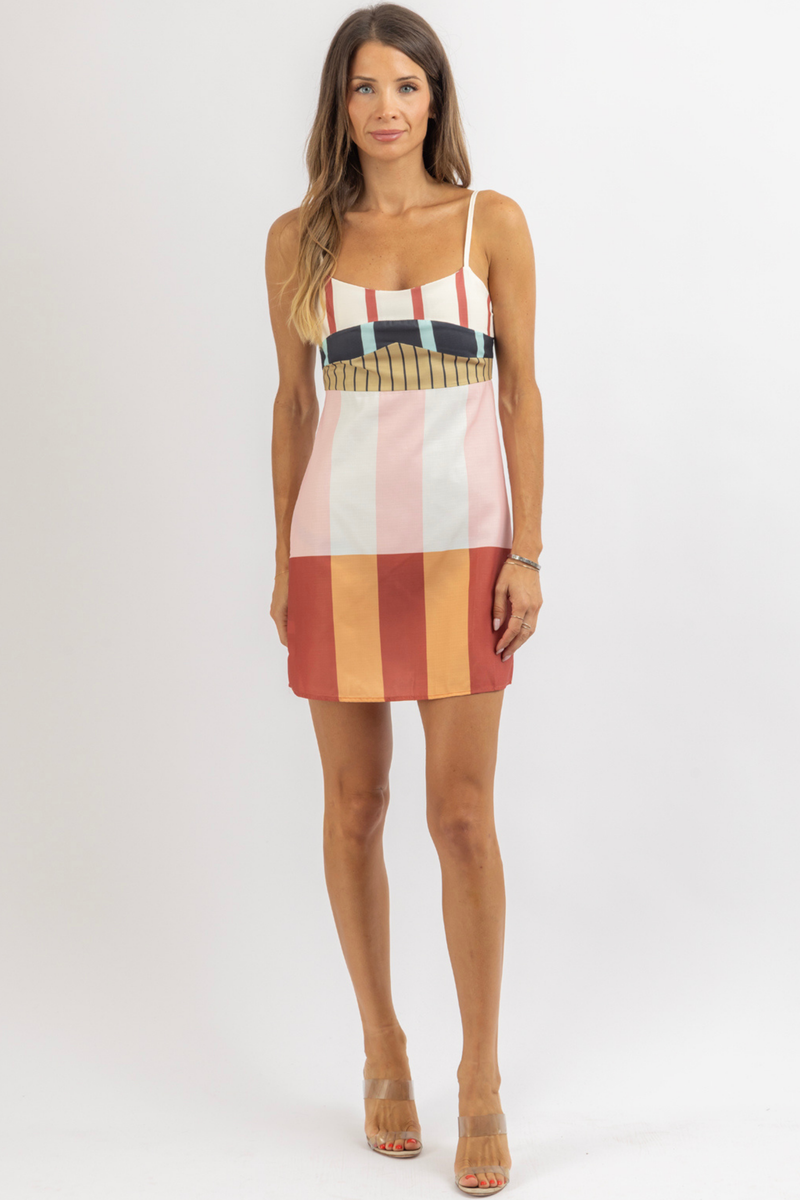 SANTO STRIPE MINI DRESS