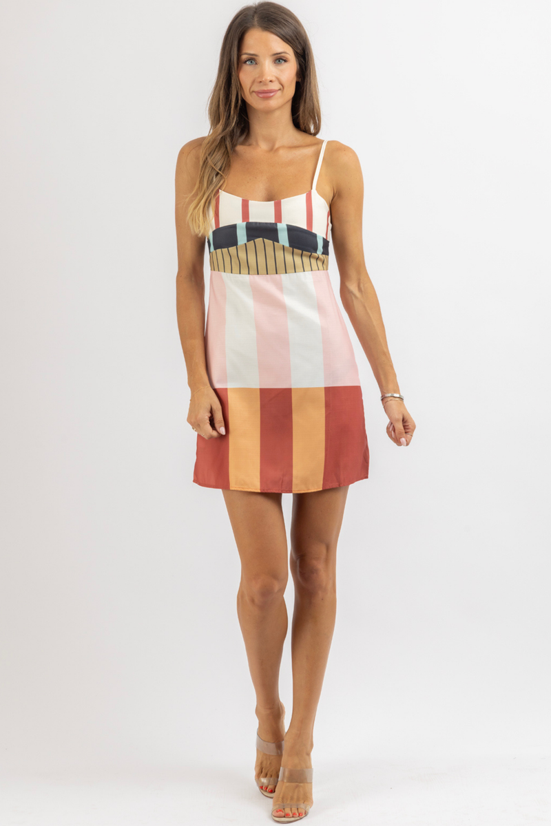 SANTO STRIPE MINI DRESS
