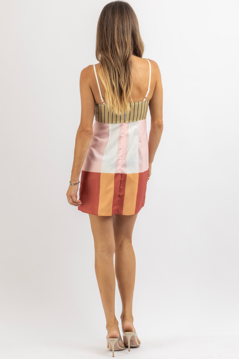 SANTO STRIPE MINI DRESS